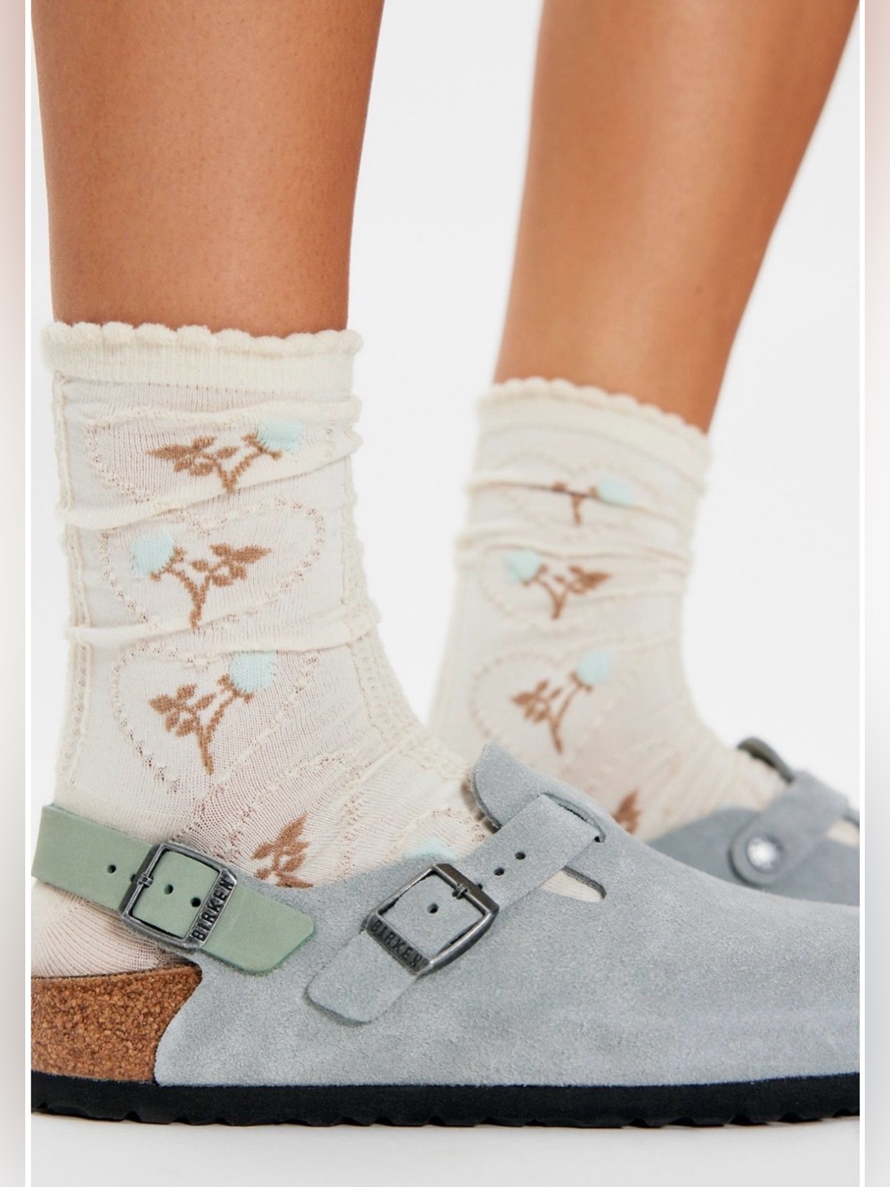 NWT Free People Heart Blooms Socks - Picture 2 of 5